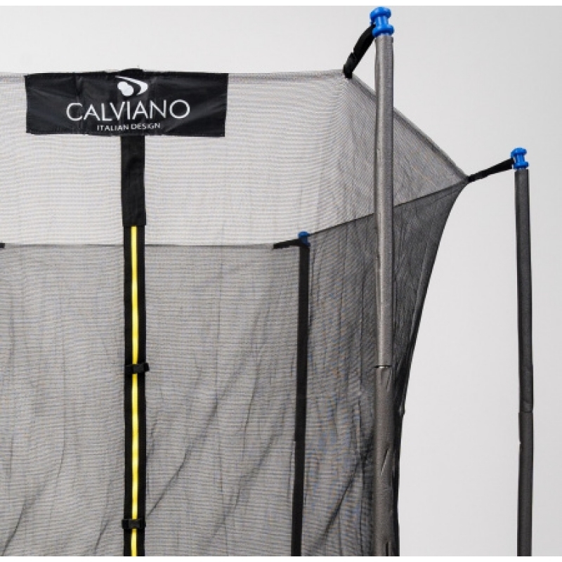 Батут "Calviano" (8 ft) SMILE с внутренней сеткой и лестницей, складной. Диаметр - 252 см. Нагрузка - 120 кг.