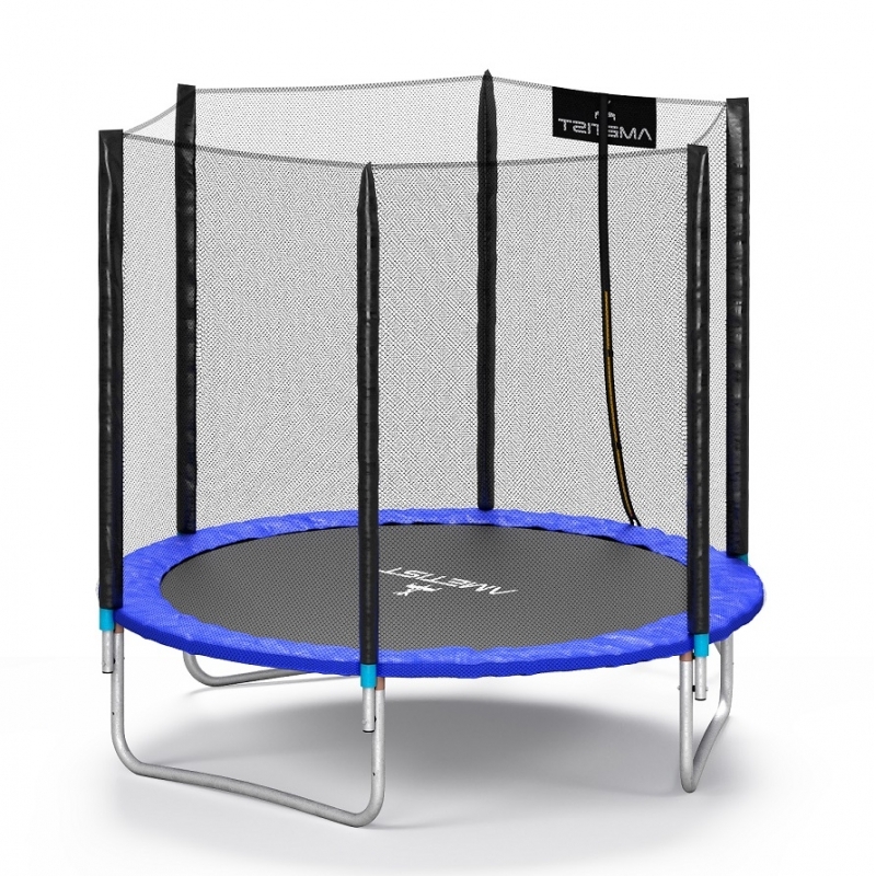 Батут "Ametist" (10 ft) BLUE с внешней сеткой и лестницей. Диаметр - 312 см. Нагрузка - 150 кг.
