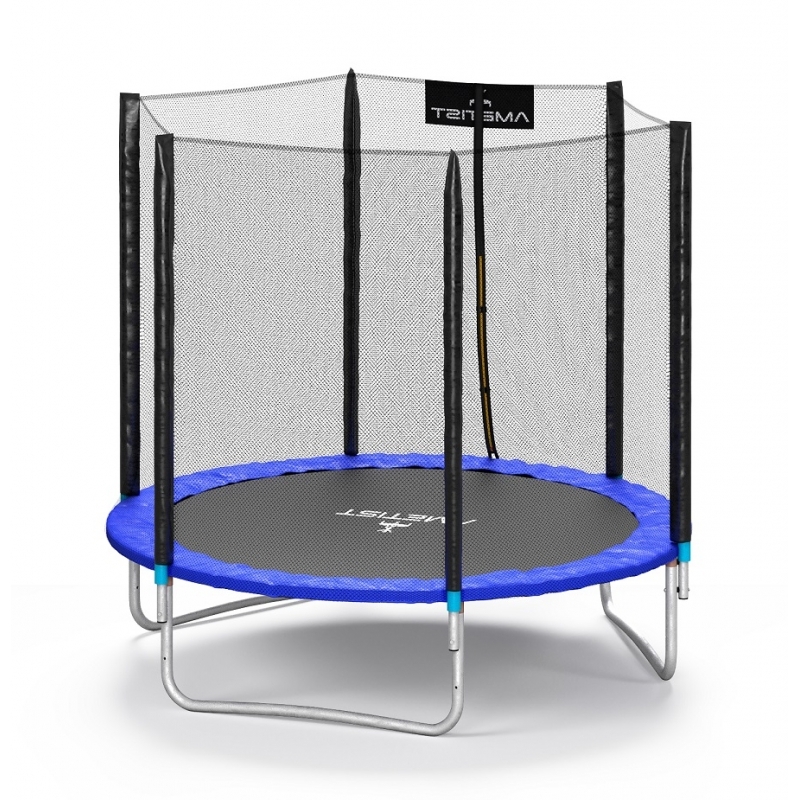 Батут "Ametist" (10 ft) BLUE с внешней сеткой и лестницей. Диаметр - 312 см. Нагрузка - 150 кг.