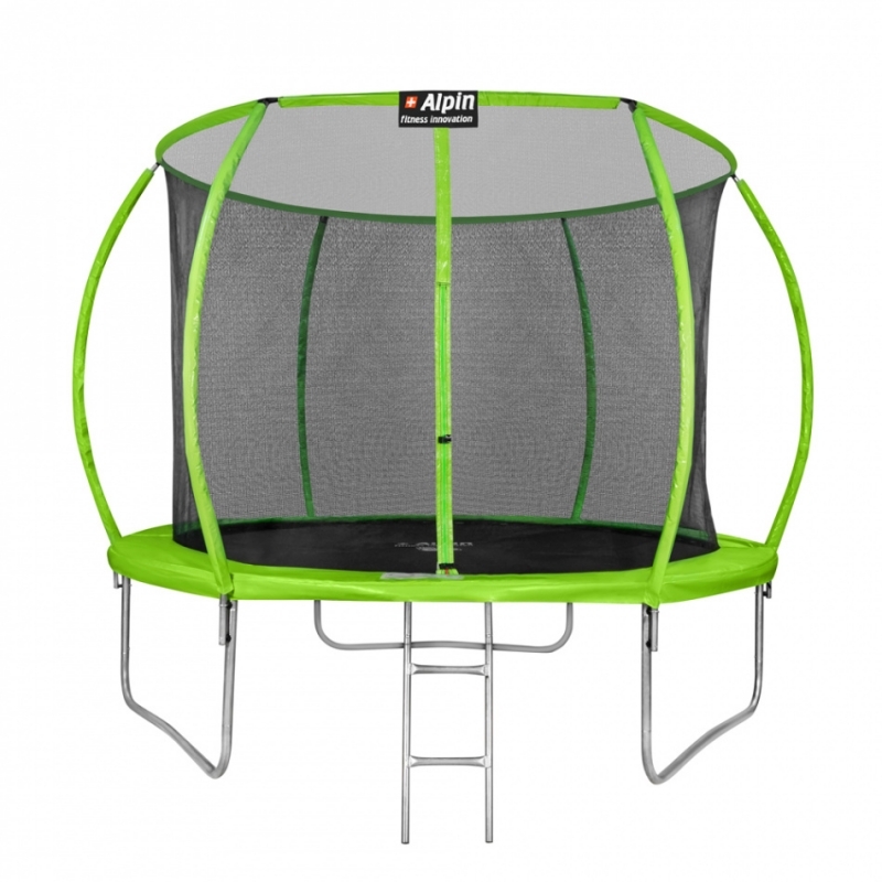 Батут "Alpin SKY Carbon" (12ft) с внутренней сеткой и лестницей (4 ноги). Диаметр - 374 см. Нагрузка - 150 кг.