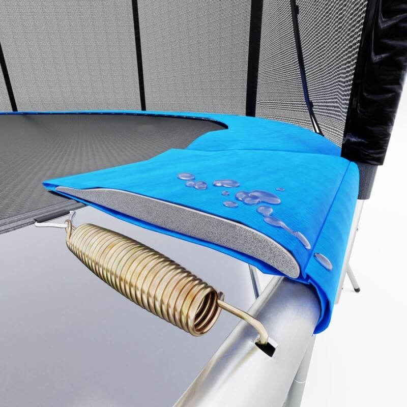 Батут "Atlas Sport" (10ft) 4 PRO BLUE с внешней сеткой и лестницей (усиленные опоры). Диаметр - 312 см. Нагрузка - 150 кг.