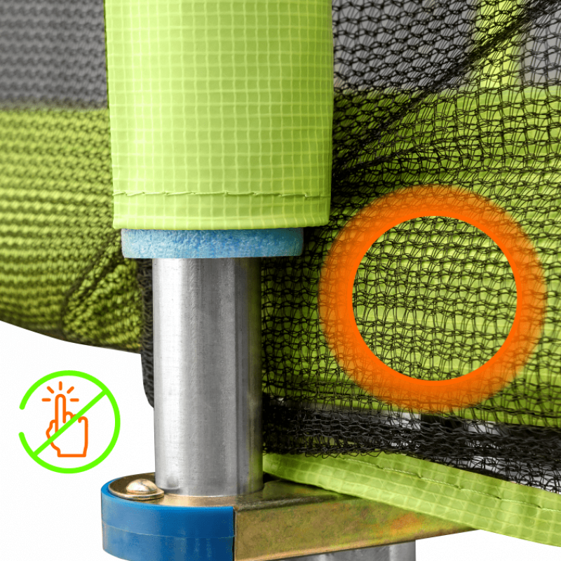 Батут "Alpin" (12ft) с внешней сеткой и лестницей (4 усиленные ноги). Диаметр - 374 см. Нагрузка - 150 кг.