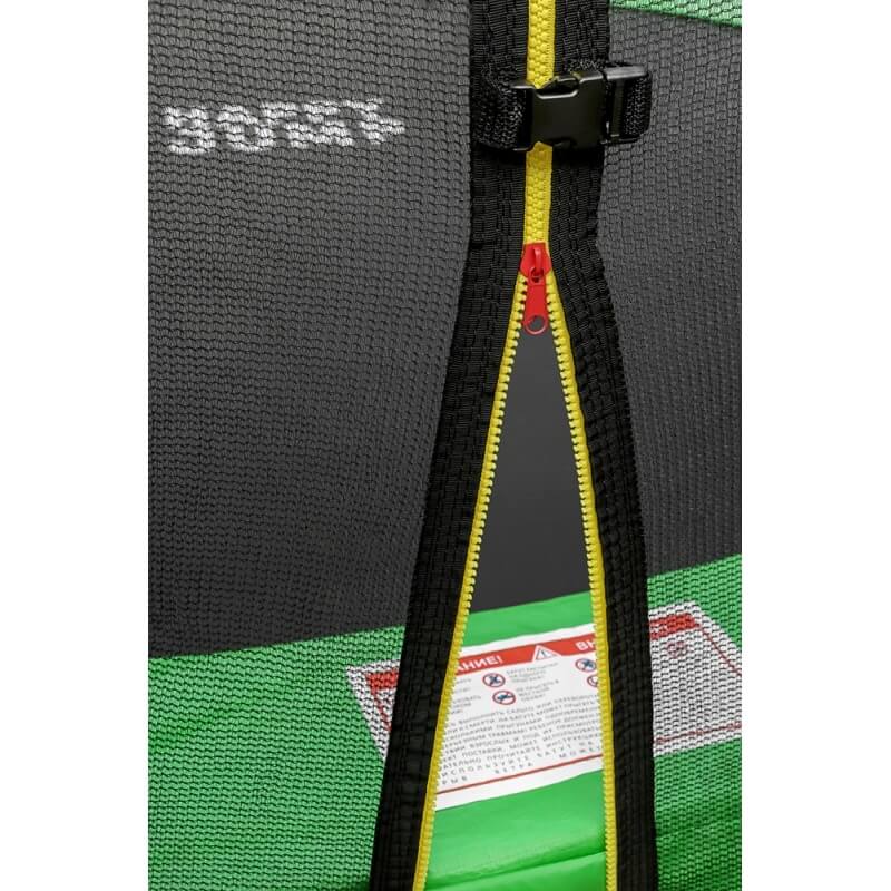 Батут "Happy Jump" (14ft) PRO с внешней сеткой и лестницей. Диаметр - 435 см. Нагрузка - 180 кг.