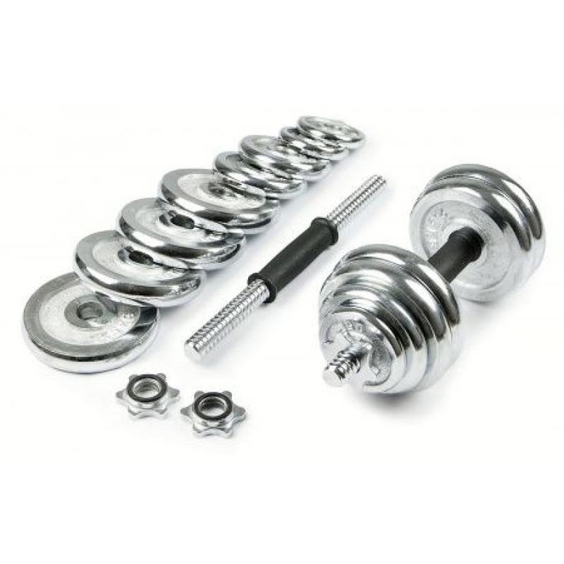 Набор гантелей хромированных Atlas Sport в чемодане 20 кг