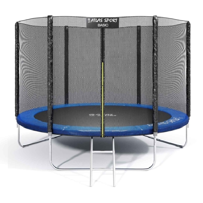 Батут "Atlas Sport" (10 ft) BLUE с внешней сеткой и лестницей. Диаметр - 312 см. Нагрузка - 150 кг.