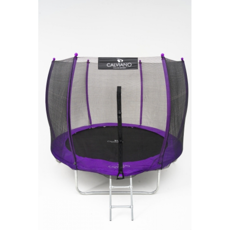 Батут "Calviano" (10ft) MASTER PURPLE с внешней сеткой и лестницей. Диаметр - 312 см. Нагрузка - 150 кг.