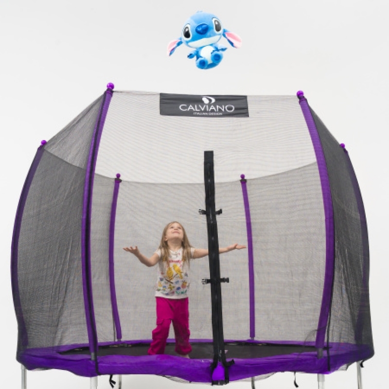 Батут "Calviano" (10ft) MASTER PURPLE с внешней сеткой и лестницей. Диаметр - 312 см. Нагрузка - 150 кг.