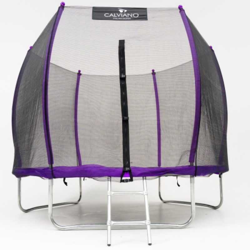 Батут "Calviano" (10ft) MASTER PURPLE с внешней сеткой и лестницей. Диаметр - 312 см. Нагрузка - 150 кг.