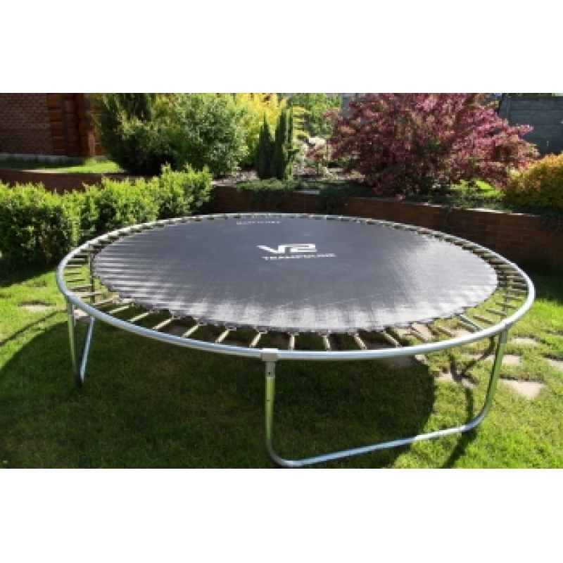 Батут "V2 Trampoline" Greenline (10ft) с внешней сеткой и лестницей. Диаметр - 312 см. Нагрузка - 180 кг.