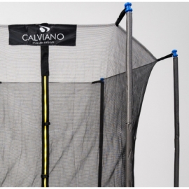 Батут "Calviano" (8 ft) SMILE с внутренней сеткой и лестницей, складной. Диаметр - 252 см. Нагрузка - 120 кг.