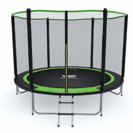 Батут "V2 Trampoline" PRIME (10ft) с внешней сеткой и лестницей (усиленные опоры). Диаметр - 312 см. Нагрузка - 150 кг.