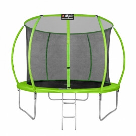 Батут "Alpin SKY Carbon" (10ft) с внутренней сеткой и лестницей. Диаметр - 312 см. Нагрузка - 150 кг.