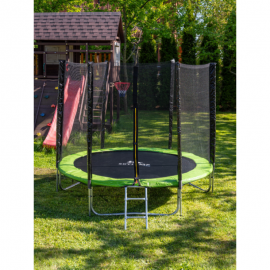 Батут SKYJUMP PRO (УСИЛЕННЫЙ) (8FT) с защитной сеткой и лестницей. Диаметр - 252 см. Нагрузка - 150 кг.
