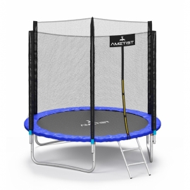 Батут "Ametist" (10 ft) BLUE с внешней сеткой и лестницей. Диаметр - 312 см. Нагрузка - 150 кг.