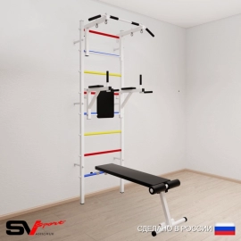 Шведская стенка Sv Sport усиленная 605 (Турник стандарт/Брусья/Скамья)