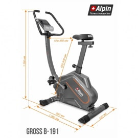 Велоэргометр Alpin Gross B-191  (маховик 9 кг; 130 кг)