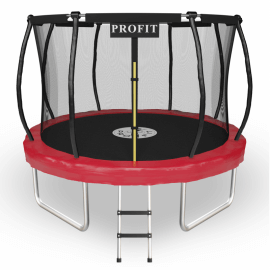 Батут "ProFit Premium Red" (10 ft) с внутренней сеткой и лестницей (4 ноги). Диаметр - 312 см. Нагрузка - 180 кг.