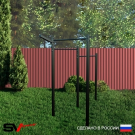 Уличный турник Sv Sport тройной + кронштейн для подвеса боксерского мешка (УТ-3.1)