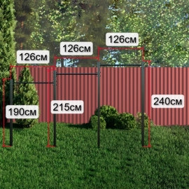 Уличный турник Sv Sport тройной + щит баскетбольный (УТ-3К)