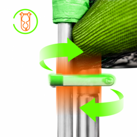 Батут "Alpin" (12ft) с внешней сеткой и лестницей (4 усиленные ноги). Диаметр - 374 см. Нагрузка - 150 кг.