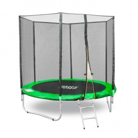 Батут "Happy Jump" (8ft) PRO с внешней сеткой и лестницей. Диаметр - 252 см. Нагрузка - 120 кг.