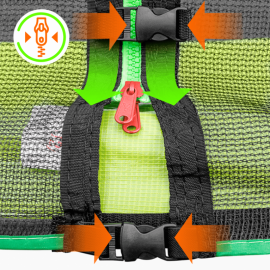 Батут "Alpin" (12ft) с внешней сеткой и лестницей (4 усиленные ноги). Диаметр - 374 см. Нагрузка - 150 кг.