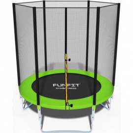 Батут Funfit BASIC (6FT) Green с защитной сеткой без лестницы. Диаметр - 183 см. Нагрузка - 120 кг.