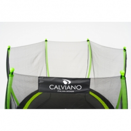 Батут "Calviano" (8ft) MASTER GREEN с внешней сеткой и лестницей. Диаметр - 252 см. Нагрузка - 120 кг.