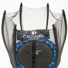 Батут "Calviano" (4.5ft) MASTER SMILE с внешней сеткой (на пружинах). Диаметр - 140 см. Нагрузка - 80 кг.