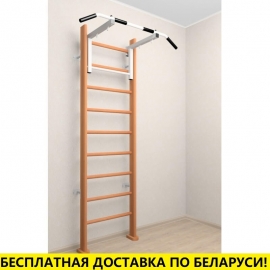 Деревянная шведская стенка с турником стандарт (SV Sport 901 (орех))