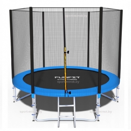 Батут "FunFit" (8 ft) с внешней сеткой и лестницей (усиленные опоры). Диаметр - 252 см. Нагрузка - 100 кг.