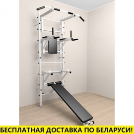 Шведская стенка + турник стандарт + брусья + скамья + стойка под штангу (SV Sport 507)