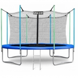 Батут "Atlas Sport" (12ft) BLUE с внутренней сеткой и лестницей. Диаметр - 374 см. Нагрузка - 150 кг.