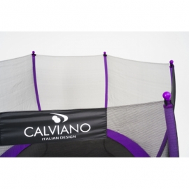 Батут "Calviano" (8ft) MASTER PURPLE с внешней сеткой и лестницей. Диаметр - 252 см. Нагрузка - 120 кг.