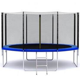 Батут "Atlas Sport" (13ft) Basic BLUE с внешней сеткой и лестницей. Диаметр - 404 см. Нагрузка - 150 кг.