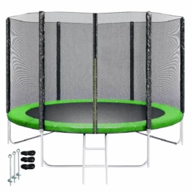 Батут SKYJUMP PRO (УСИЛЕННЫЙ) (8FT) с защитной сеткой и лестницей. Диаметр - 252 см. Нагрузка - 150 кг.