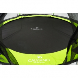 Батут "Calviano" (8ft) MASTER GREEN с внешней сеткой и лестницей. Диаметр - 252 см. Нагрузка - 120 кг.