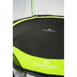 Батут "Calviano" (8ft) MASTER GREEN с внешней сеткой и лестницей. Диаметр - 252 см. Нагрузка - 120 кг.