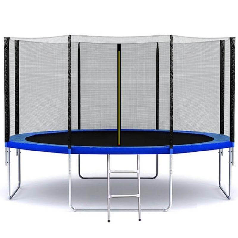 Батут "Atlas Sport" (13ft) Basic BLUE с внешней сеткой и лестницей. Диаметр - 404 см. Нагрузка - 150 кг.
